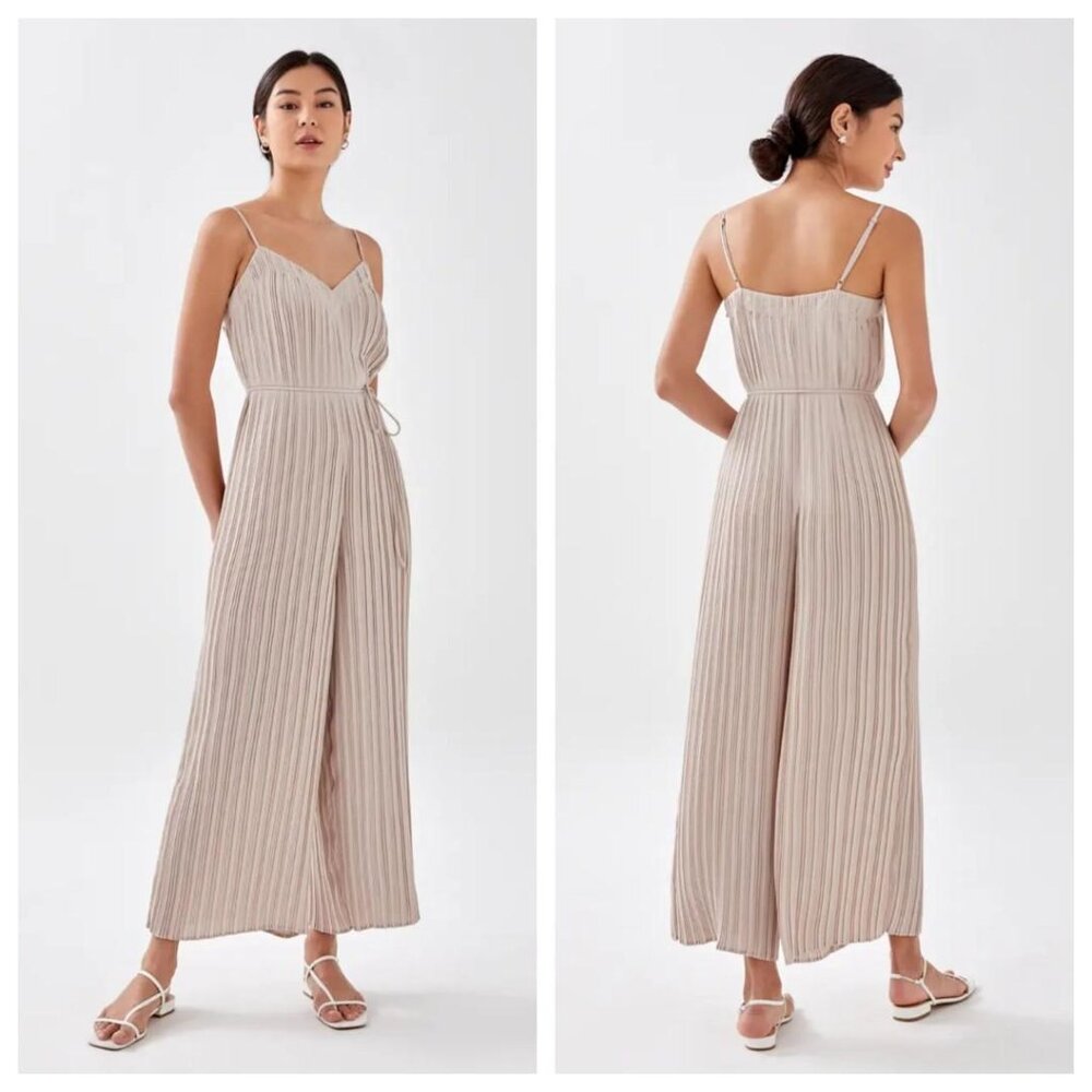 Love Bonito - Sabine Pleat Wide Leg Jumpsuit